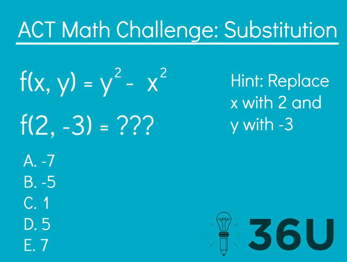 Substitution Challenge 1.8.15b