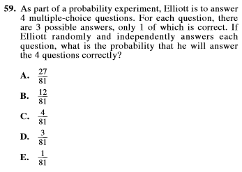 act prep math probability item 59