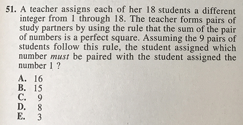 act math difficult item number 51
